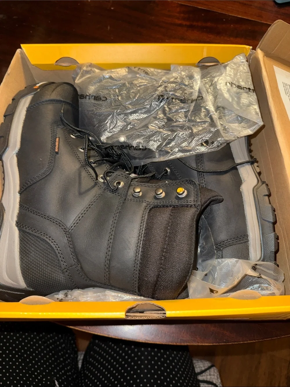 Carhartt Men's Black Lace-Up Waterproof Work Boot